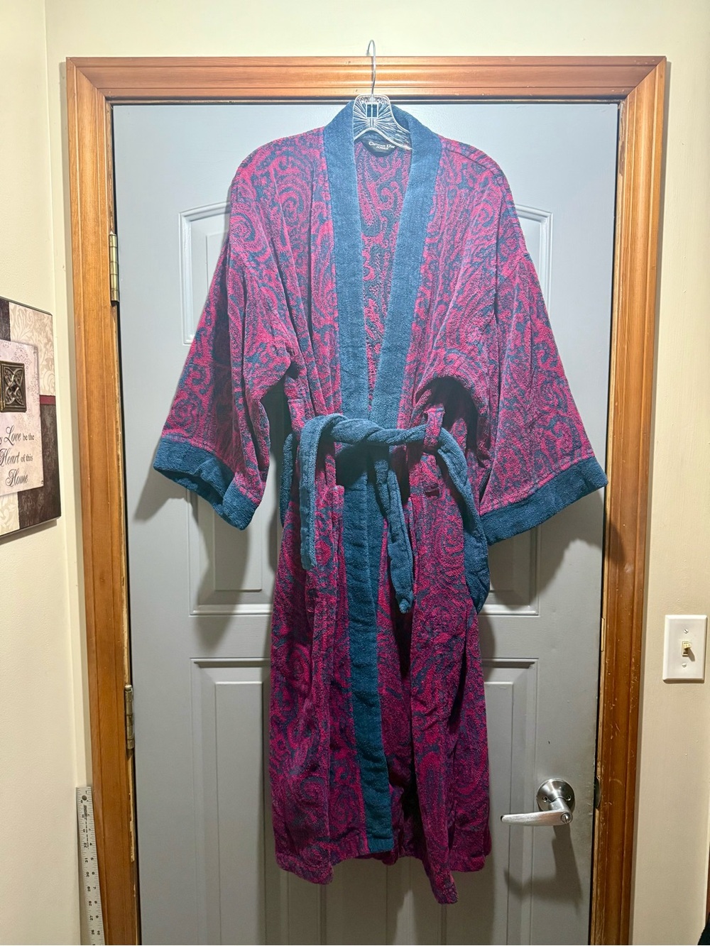 Vintage Christian Dior Monsieur Paisley Terry Cloth Robe -Flawless!